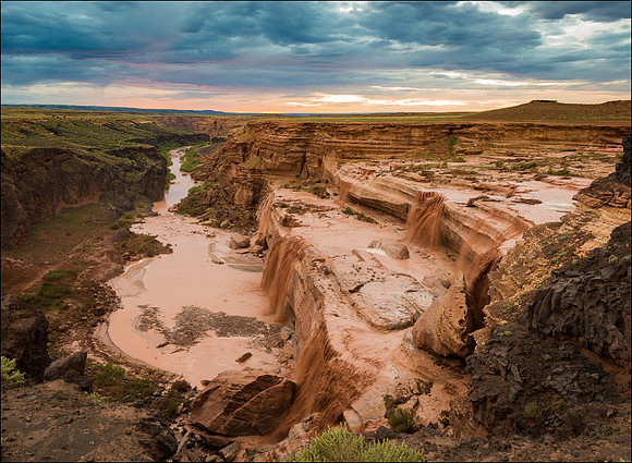 1866 Grand Falls of the Little Colorado River, Sunset